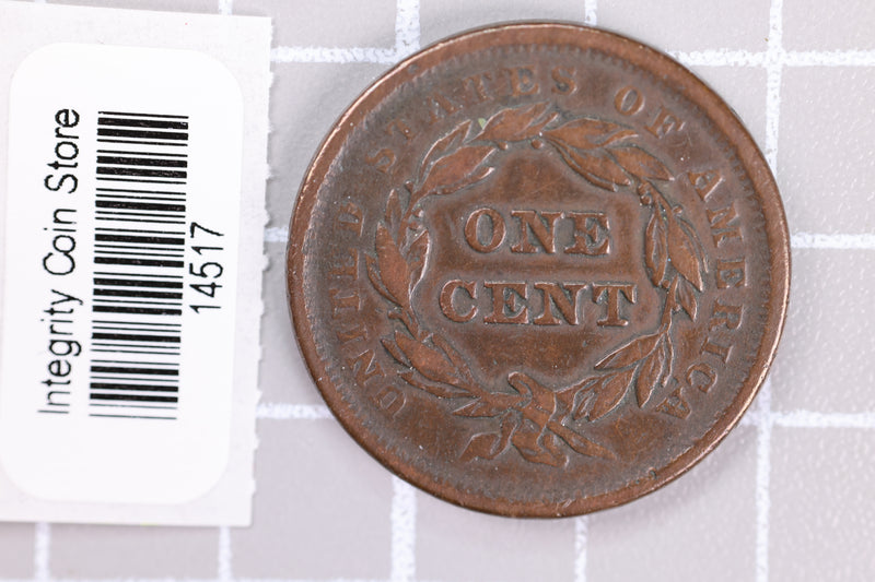 1842 Large Cent, Affordable Circulated Coin, Store Sale