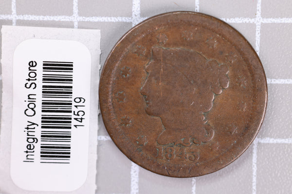 1843 Large Cent, Affordable Circulated Coin, Store Sale #14519