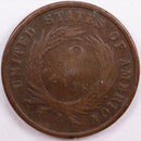 1871 Two-Cent Piece, Very Good Circulated Coin, Store