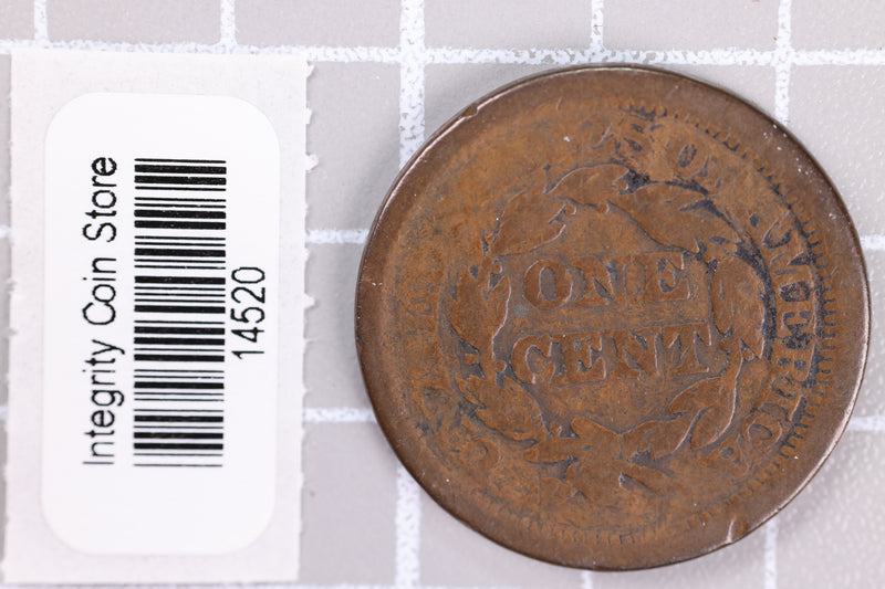 1843 Large Cent, Affordable Circulated Coin, Store Sale