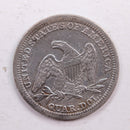 1842 Seated Liberty Quarter., Extra Fine Circulated Coin., Store