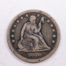 1840 Seated Liberty Quarter., With Drape., Very Fine Circulated Coin., Store