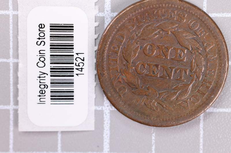 1844 Large Cent, Affordable Circulated Coin, Store Sale