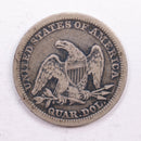 1840 Seated Liberty Quarter., With Drape., Very Fine Circulated Coin., Store