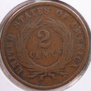 1865 Two-Cent Piece, About Good Circulated Coin, Store