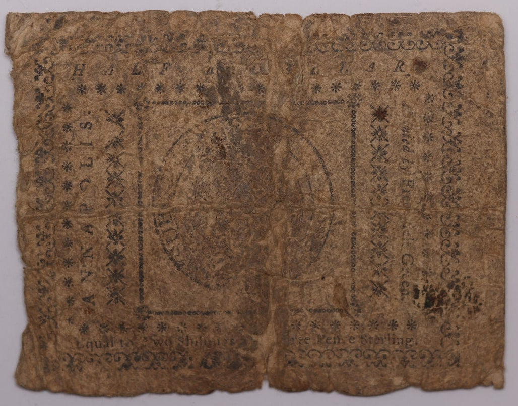 August 14, 1776, $1/2 (3s2d). Maryland, Colonial Note, Fr#MD-94, PMG Choice F-15, Store #GCY015