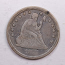 1875-CC Seated Liberty Quarter., Very Fine Circulated Coin., Store