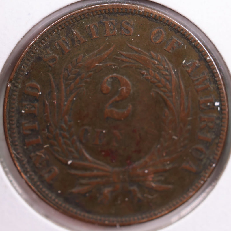 1866 Two-Cent Piece, Fine Circulated Coin, Store