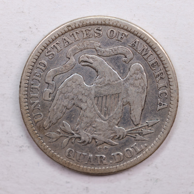 1875-CC Seated Liberty Quarter., Very Fine Circulated Coin., Store