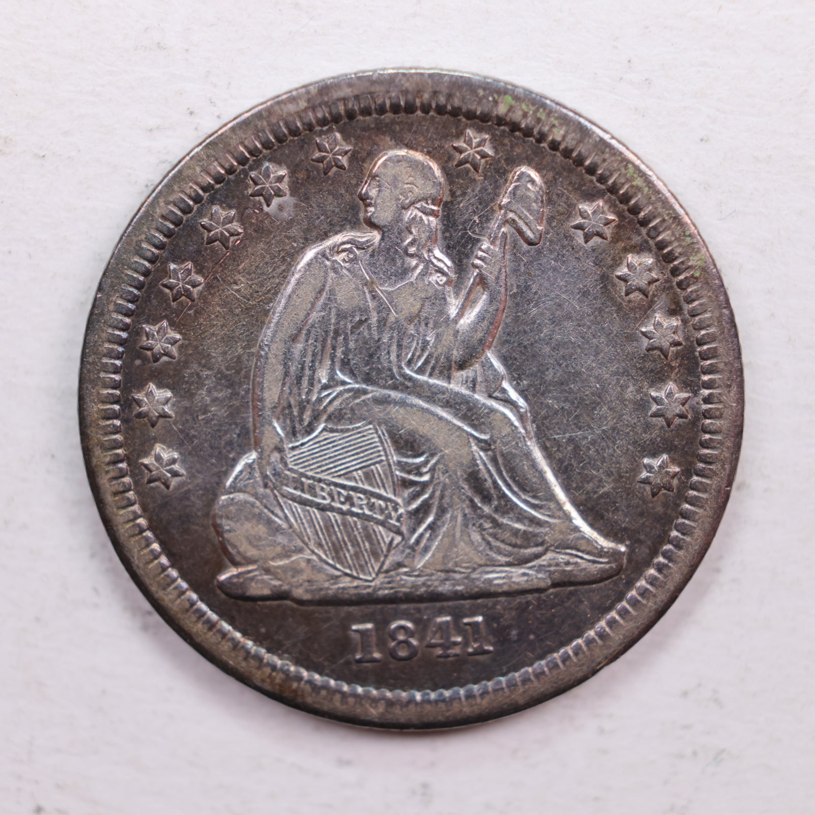 1841 Seated Liberty Quarter., Extra Fine Circulated Coin., Store #QR554.
