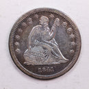 1841 Seated Liberty Quarter., Extra Fine Circulated Coin., Store