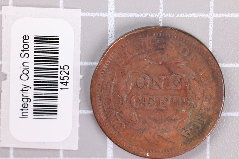 1845 Large Cent, Affordable Circulated Coin, Store Sale