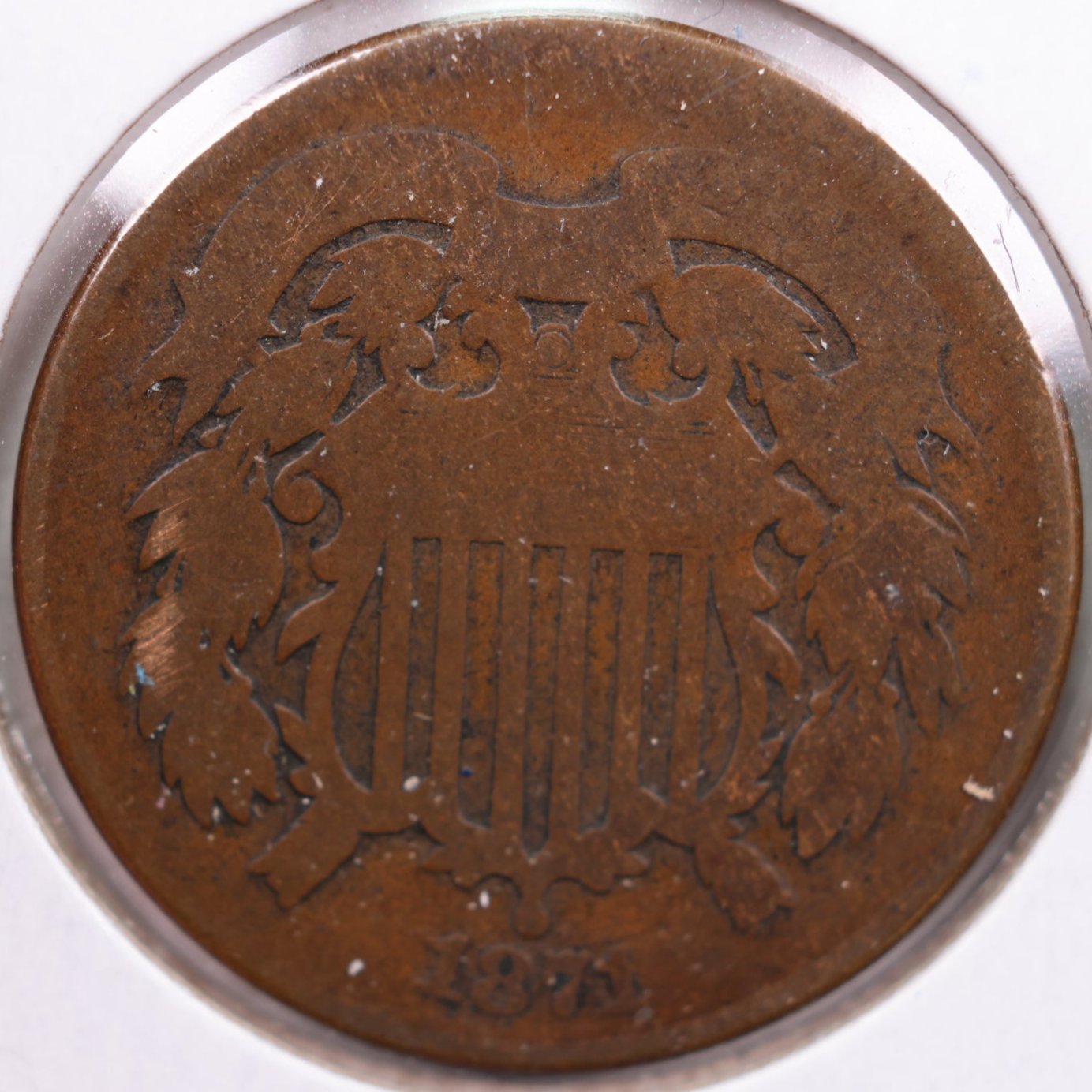 1871 Two-Cent Piece, Good Circulated Coin, Store #2C0009