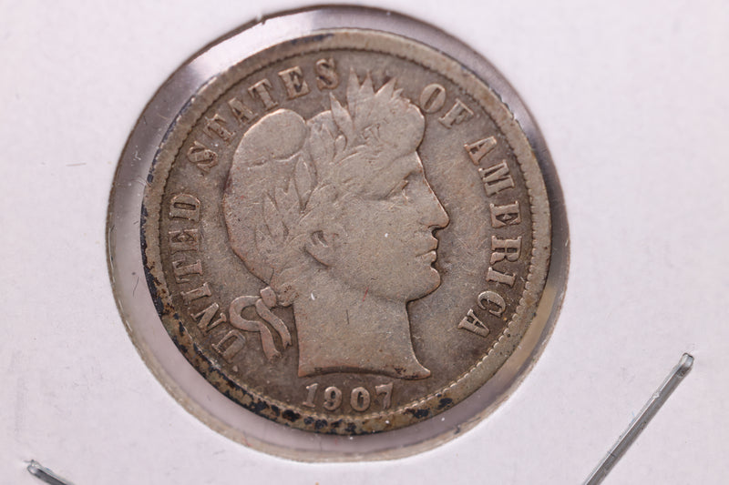 1907 Barber Silver Dime., Fine+., Store Sale
