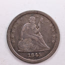 1845 Seated Liberty Quarter., Extra Fine Circulated Coin., Store