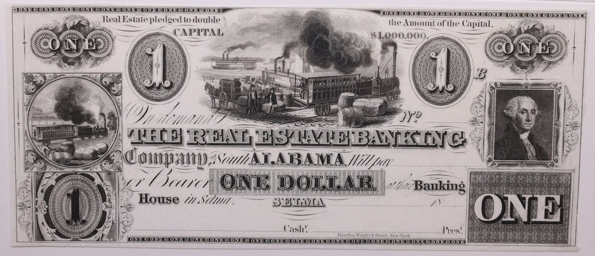 1830's $1, Real Estate Banking Co. of South Alabama, PCGS Choice VF-35., Store #GAL001