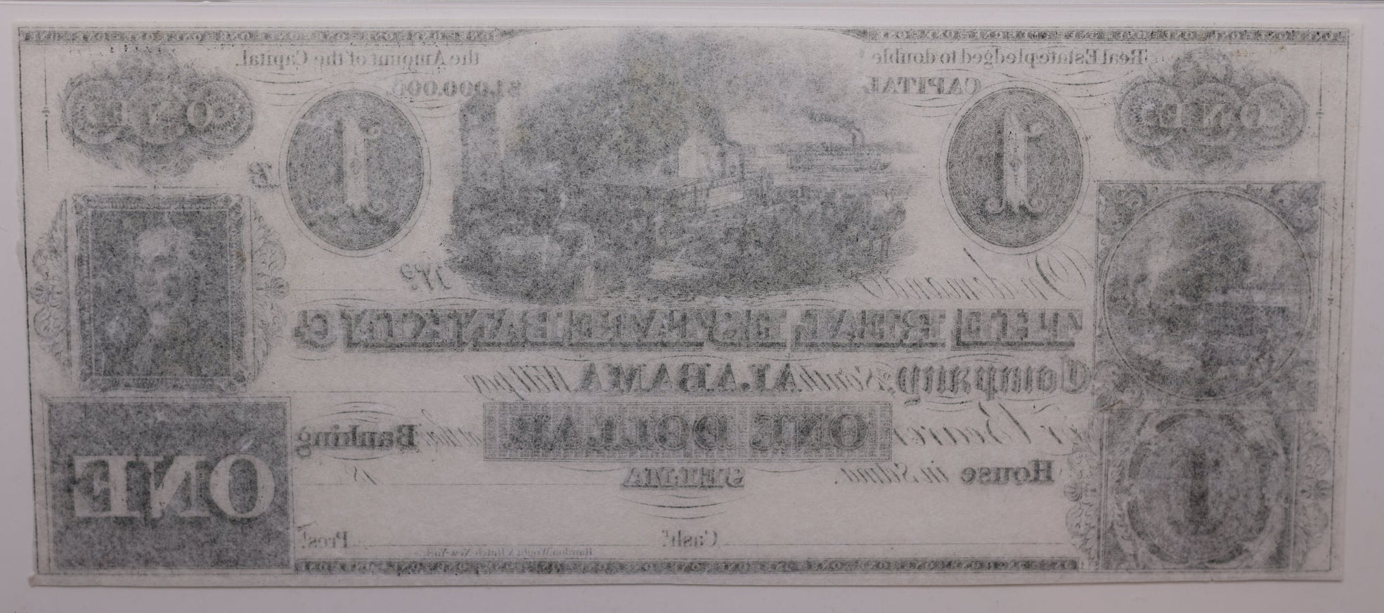 1830's $1, Real Estate Banking Co. of South Alabama, PCGS Choice VF-35., Store #GAL001