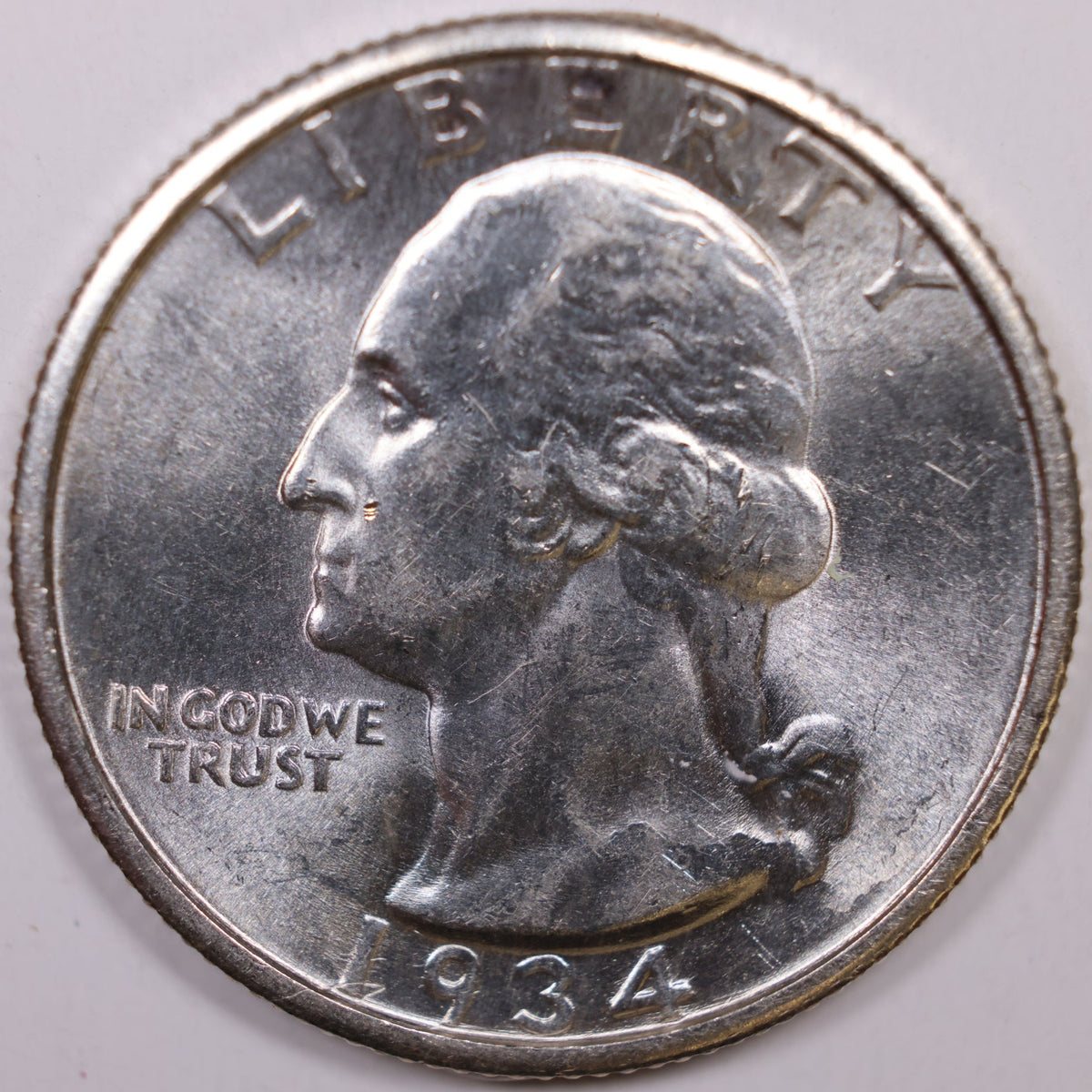 1934 Washington Quarter, Mint State Uncirculated, Store #QR2204