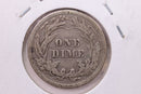 1907 Barber Silver Dime., V.G., Store Sale