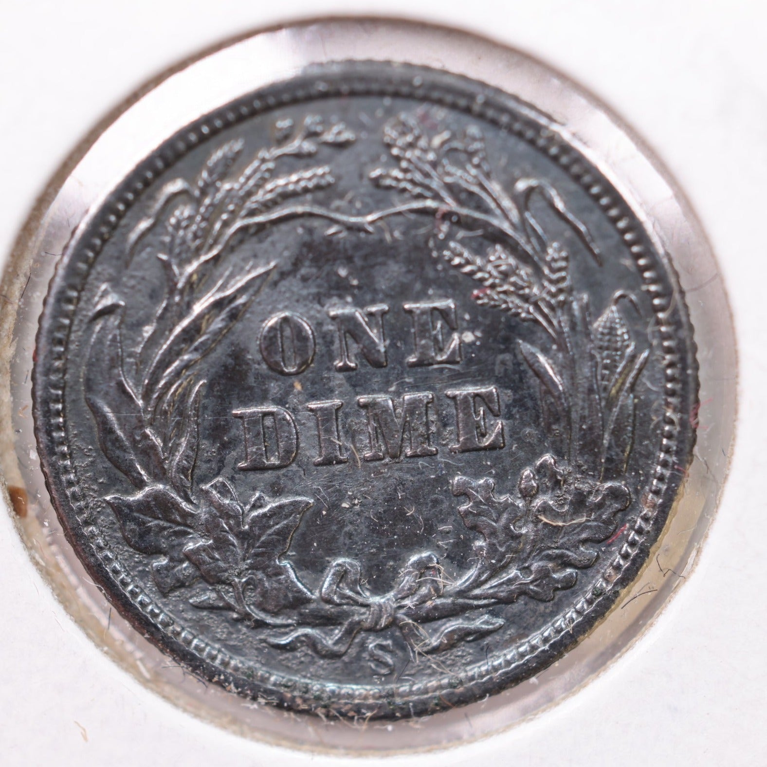 1907-S Barber Silver Dime., Mint State., Store Sale #19508