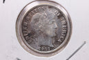 1907-S Barber Silver Dime., V.F+., Store Sale