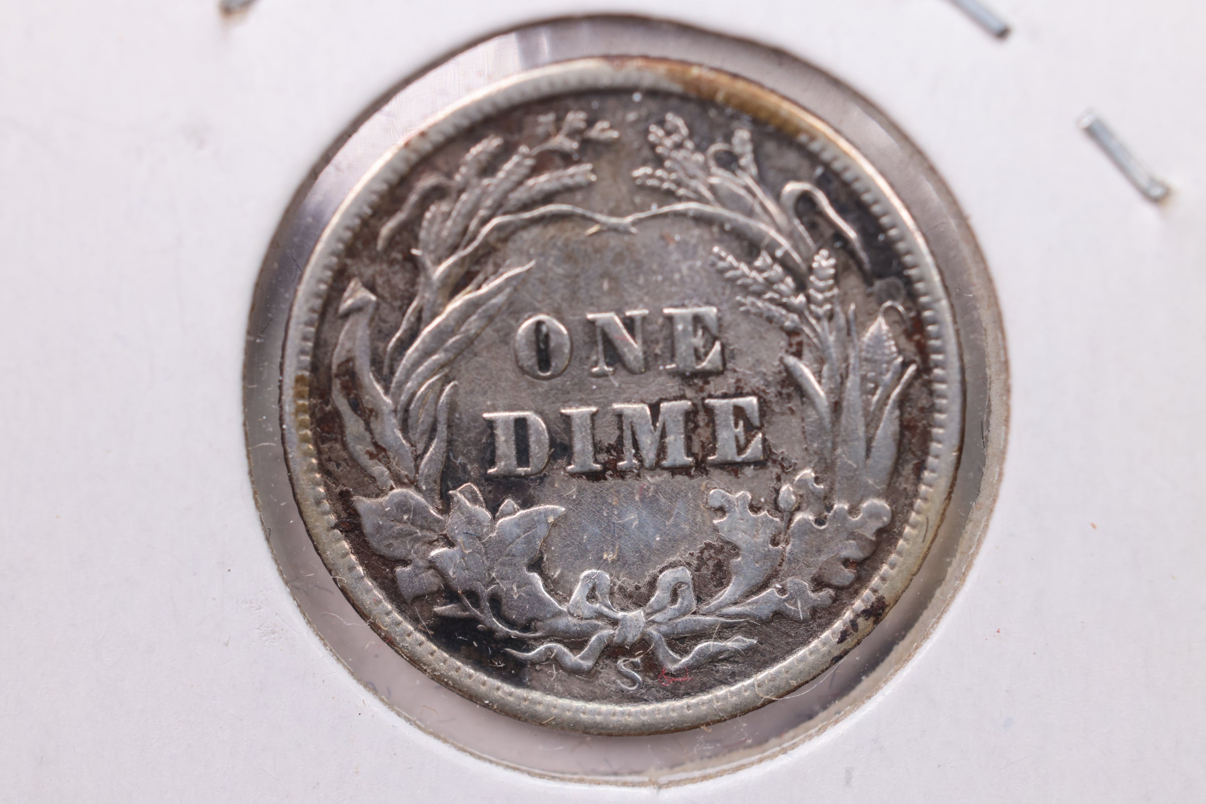 1907-S Barber Silver Dime., V.F+., Store Sale #19509