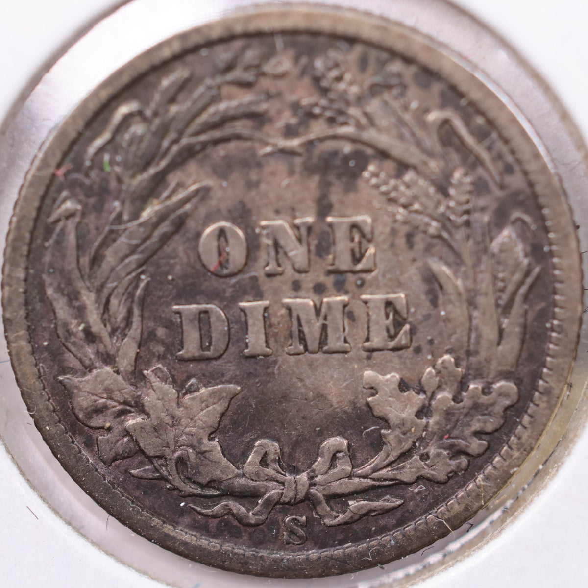 1907-S Barber Dime, Very Fine+ Circulated Coin, Store #DE867