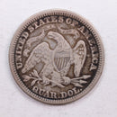 1867 Seated Liberty Quarter., Very Fine Circulated Coin., Store