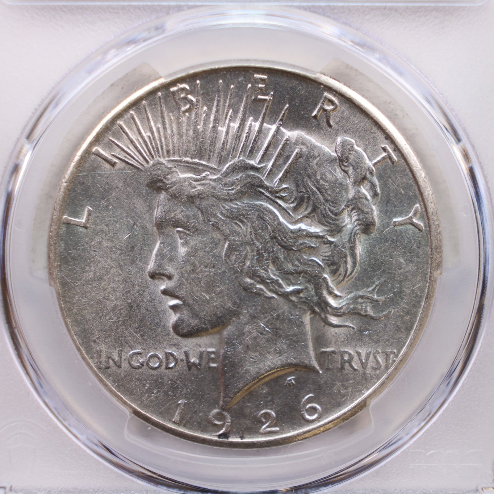 1926-S Peace Silver Dollar., PCGS AU-53, Affordable., Store #GDR0143.