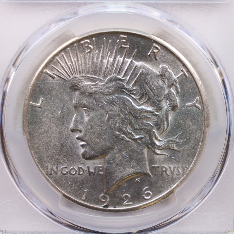 1926-S Peace Silver Dollar., PCGS AU-53, Affordable., Store