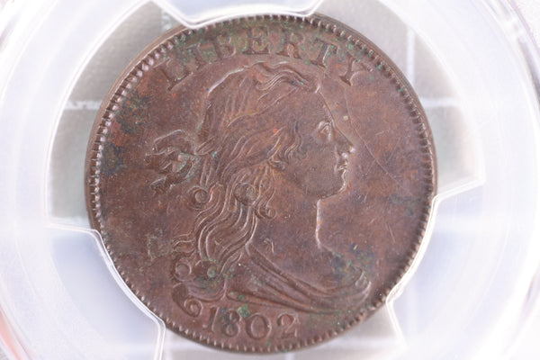 1802 Draped Bust Large Cent, Great Eye Appeal, PCGS VF-35. Excellent! Store#230725011