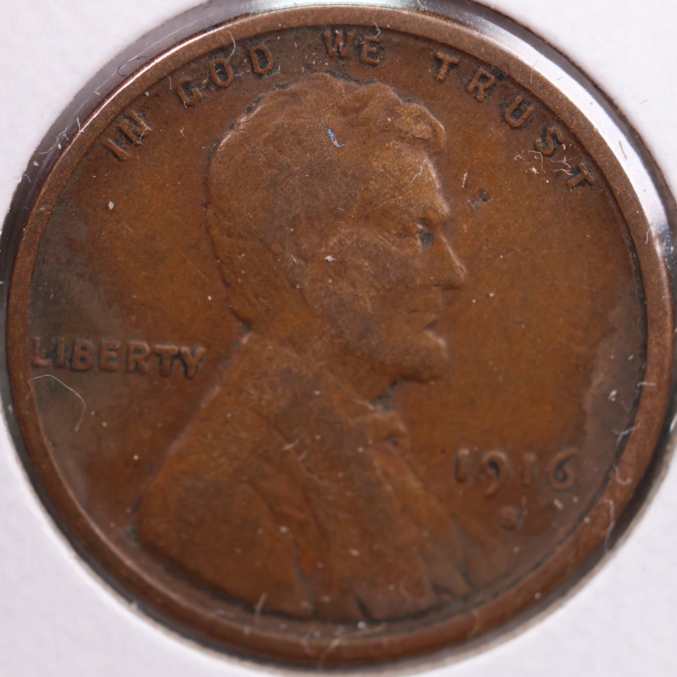 1916-S Lincoln Wheat Cent, Fine Circulated Coin, Store #CT0116