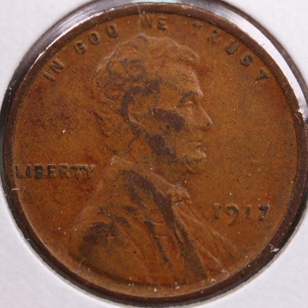 1917 Lincoln Wheat Cent, Very Fine+ Circulated Coin, Store #CT0117