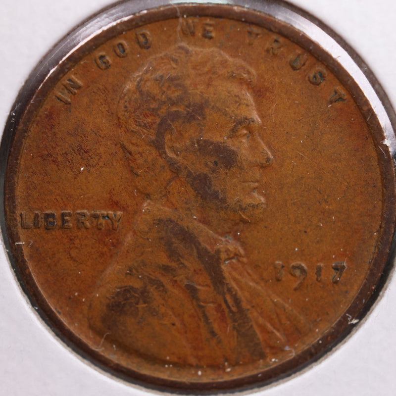 1917 Lincoln Wheat Cent, Very Fine+ Circulated Coin, Store
