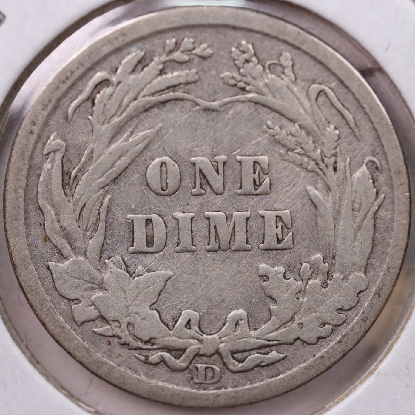 1908-D Barber Dime, Fine Circulated Coin, Store #19517