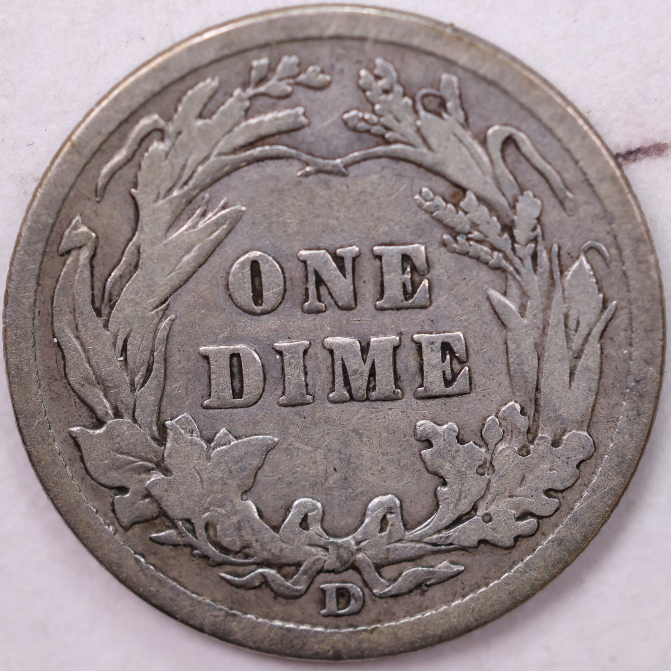 1908-D Barber Dime, Fine Circulated Coin, Store #19518