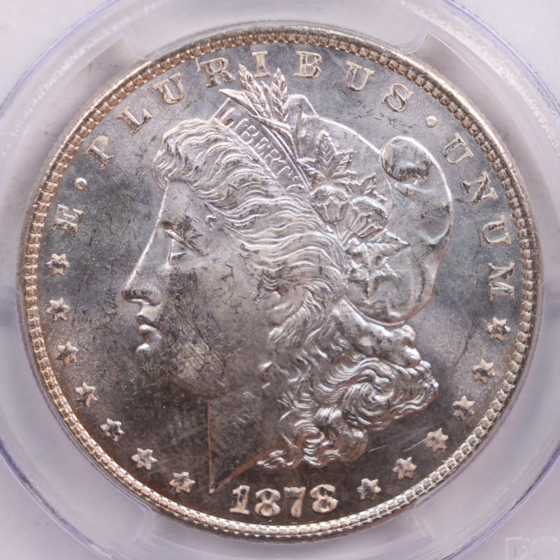 1878 8 T.F. Morgan Silver Dollar., PCGS MS-63., Store SALE