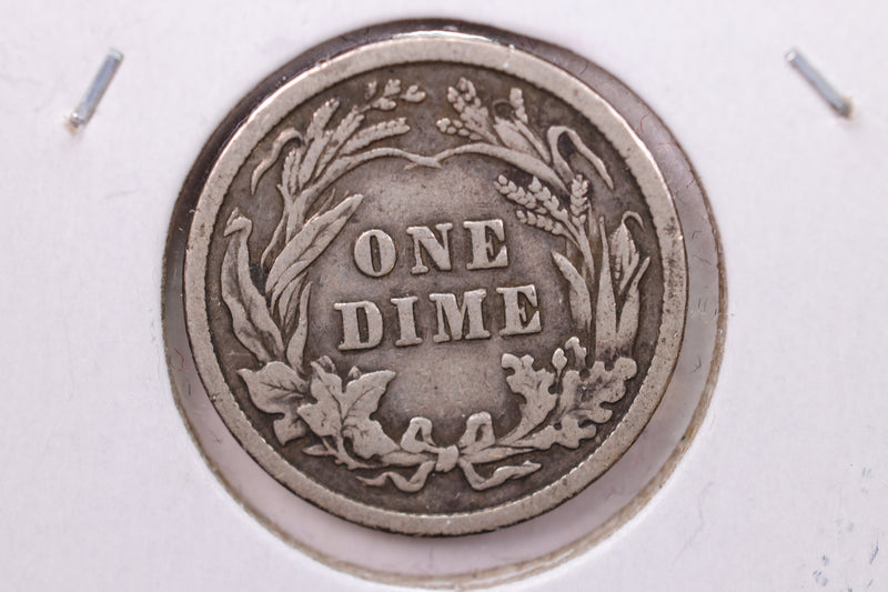 1909 Barber Silver Dime., V.F., Store Sale