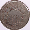 1866 Shield Nickel, About Good Circulated Coin, Store