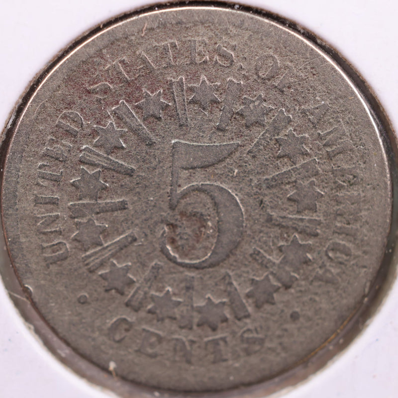 1866 Shield Nickel, About Good Circulated Coin, Store