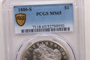 1880-S Morgan Silver Dollar., PCGS MS-65., Store SALE
