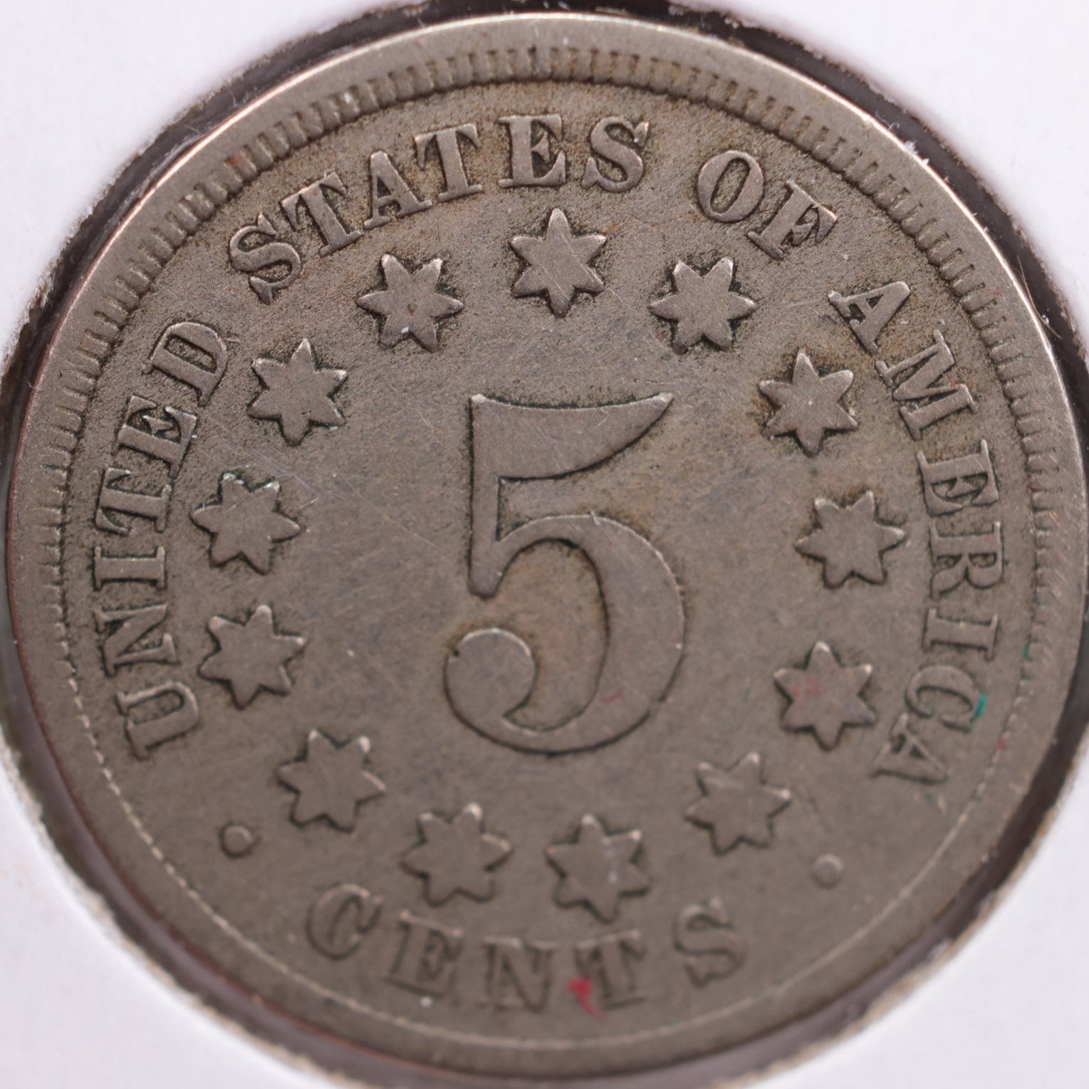 1867 Shield Nickel, Good Circulated Coin, Store #NL006