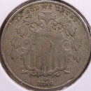 1869 Shield Nickel, Fine Circulated Coin, Store