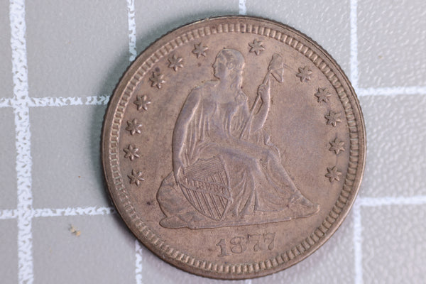 1877 Seated Liberty Quarter, Affordable Collectible Coin, Store #230727026