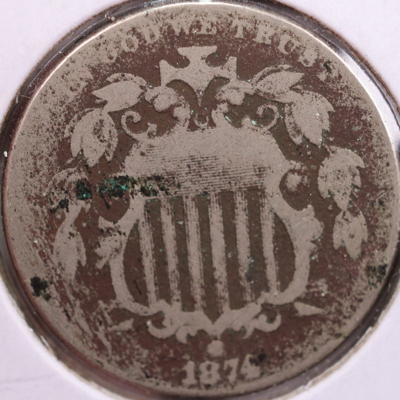 1874 Shield Nickel, Good Circulated Coin, Store
