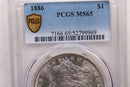 1886 Morgan Silver Dollar., PCGS MS-65., Store SALE