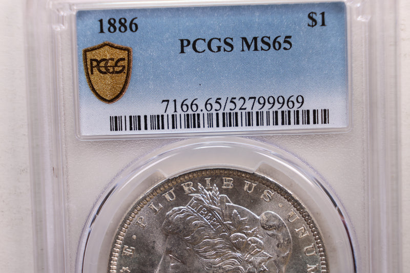 1886 Morgan Silver Dollar., PCGS MS-65., Store SALE