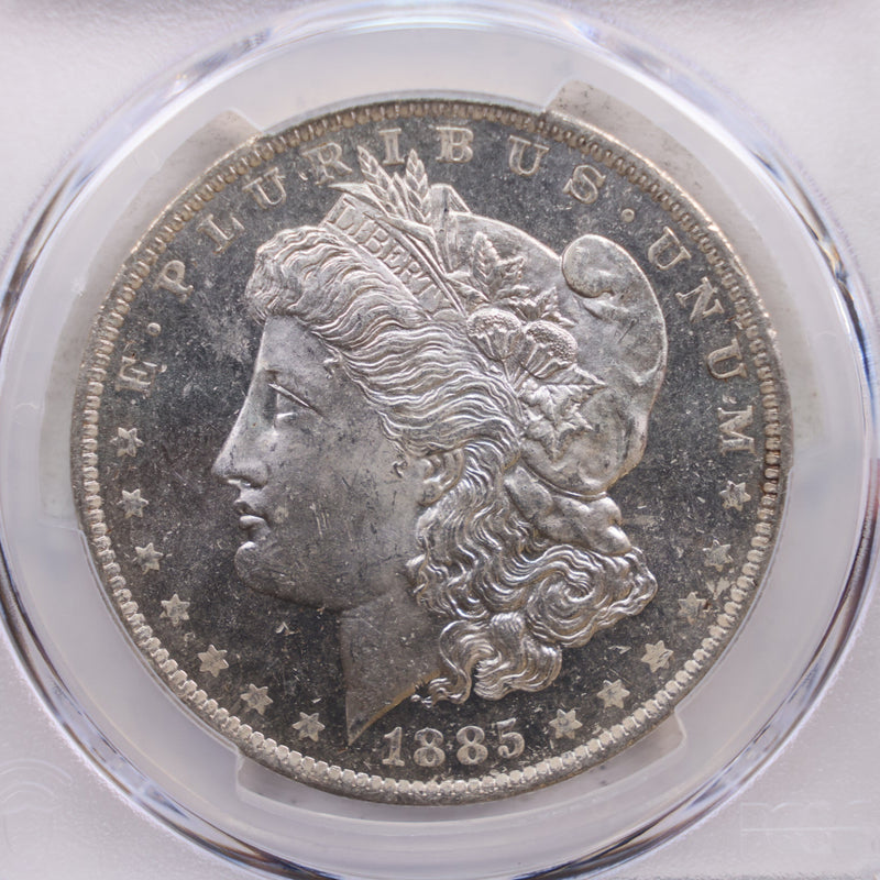 1885-O Morgan Silver Dollar., PCGS MS-64, DMPL., Store SALE