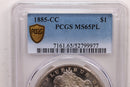 1885-CC Morgan Silver Dollar., PCGS MS-65, Proof Like., Store SALE