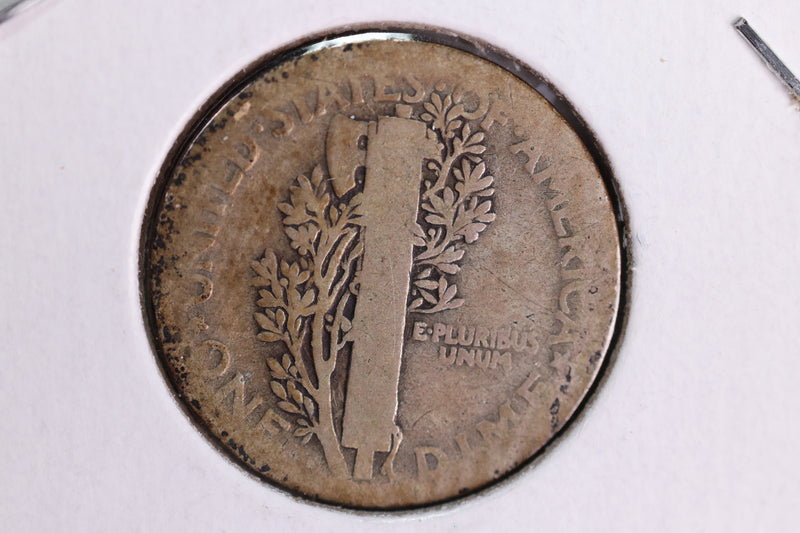 1921 Mercury Silver Dime, Average Circulated Coin.  Store